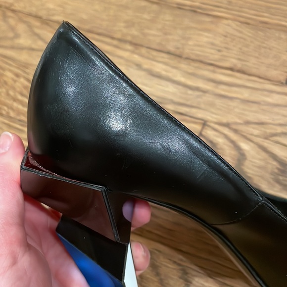 Fendi Diamond-Heel Black Leather/Multi Facet Heel - Size 40, worn once! - Picture 9 of 10